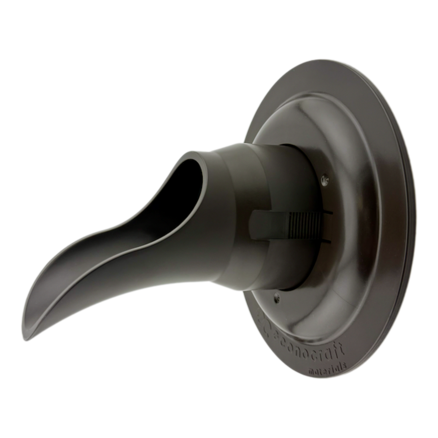 LokPlate™ Plastic Downspout Nozzle & Self-Locking Escutcheon Plate