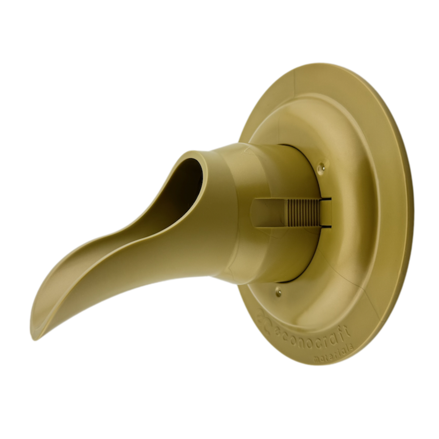 LokPlate™ Plastic Downspout Nozzle & Self-Locking Escutcheon Plate