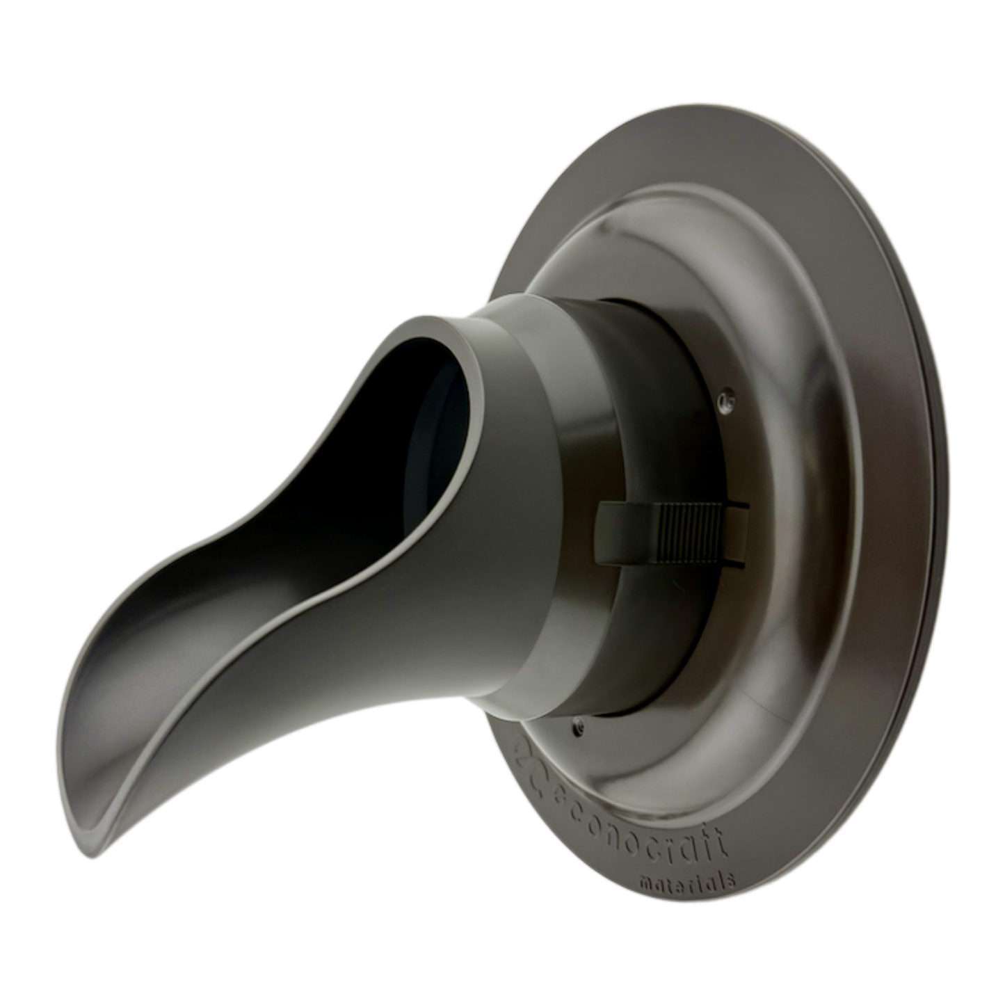 LokPlate™ Plastic Downspout Nozzle & Self-Locking Escutcheon Plate