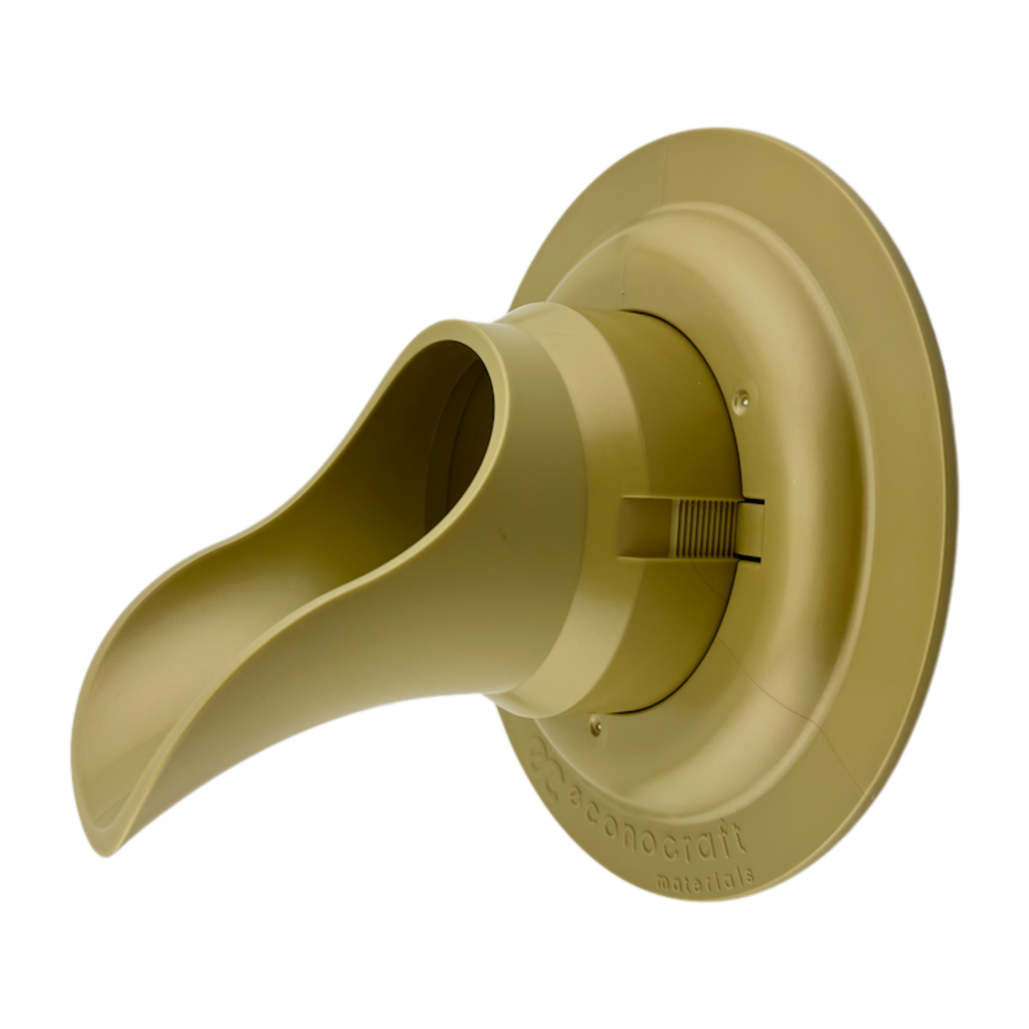 LokPlate™ Plastic Downspout Nozzle & Self-Locking Escutcheon Plate