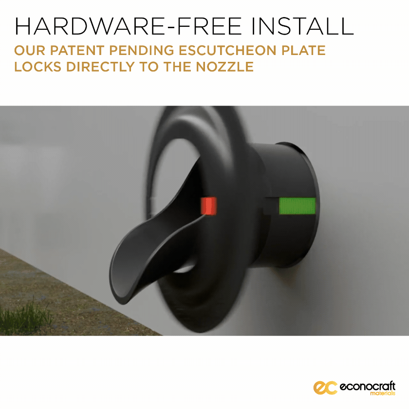 Econocraft Materials Plastic Downspout Nozzle - Hardware free Install
