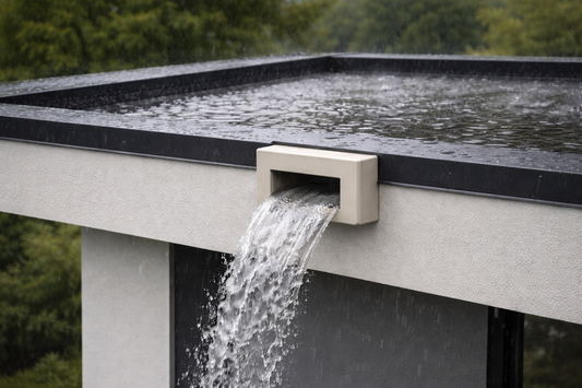 What Is a Downspout Nozzle? Understanding Drain Pipe Terminations Without Gutters or Scuppers