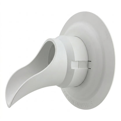 LokPlate™ Plastic Downspout Nozzle & Self-Locking Escutcheon Plate