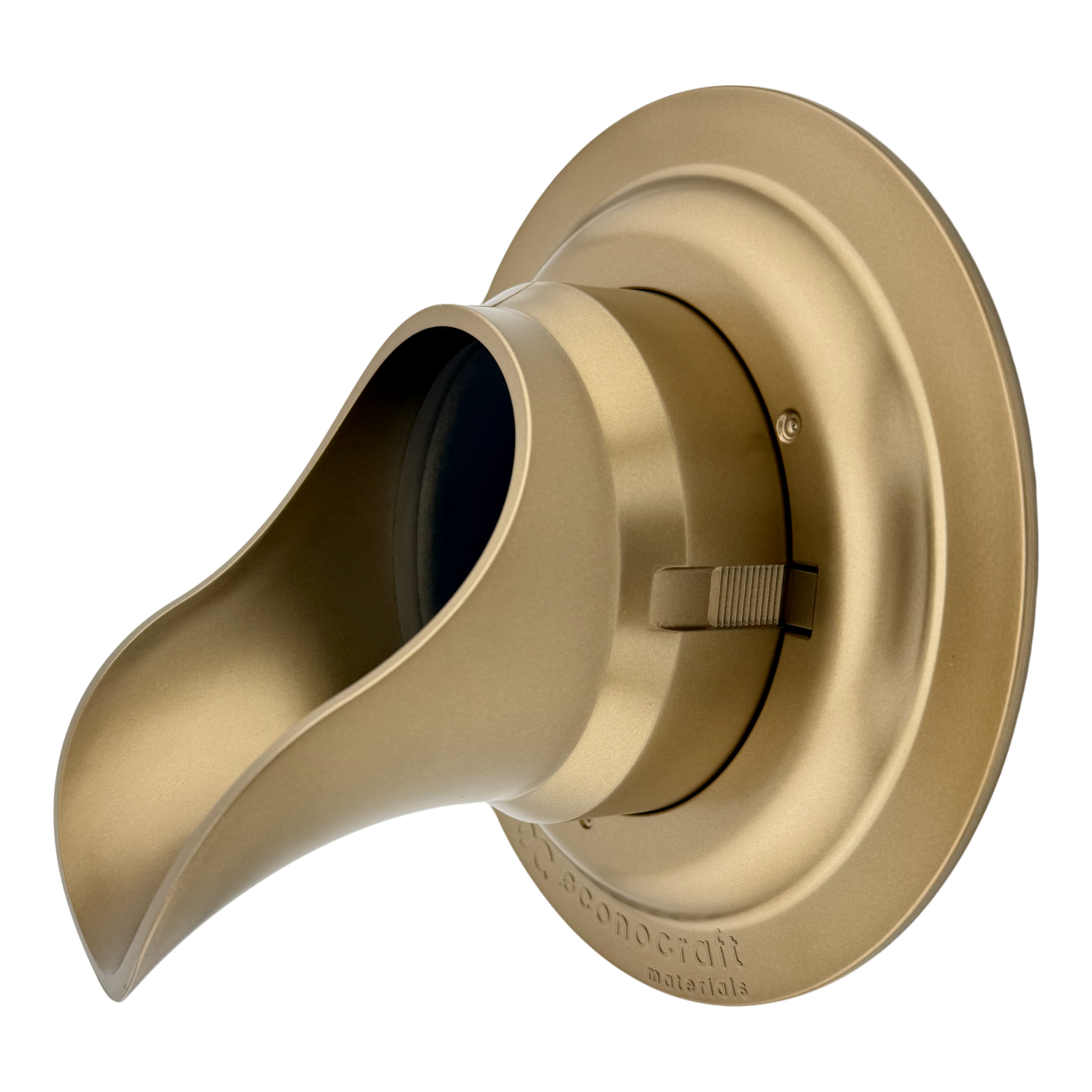 4" Plastic Downspout Nozzle in Brass Paint