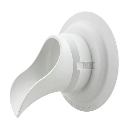 LokPlate™ Plastic Downspout Nozzle & Self-Locking Escutcheon Plate