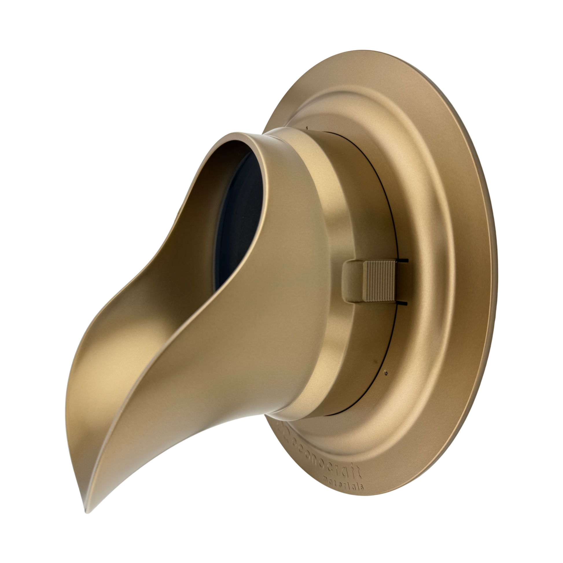 6 Inch Plastic Downspout Nozzle in Brass Paint